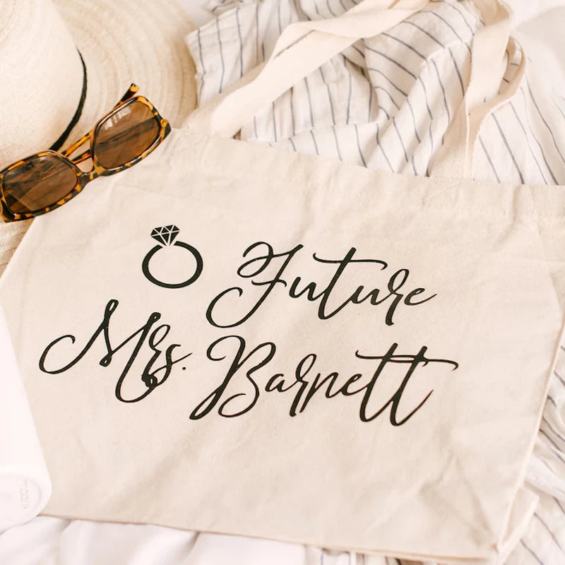 Personalized Future Mrs Tote Bag | Bridal Bachelorette Gift