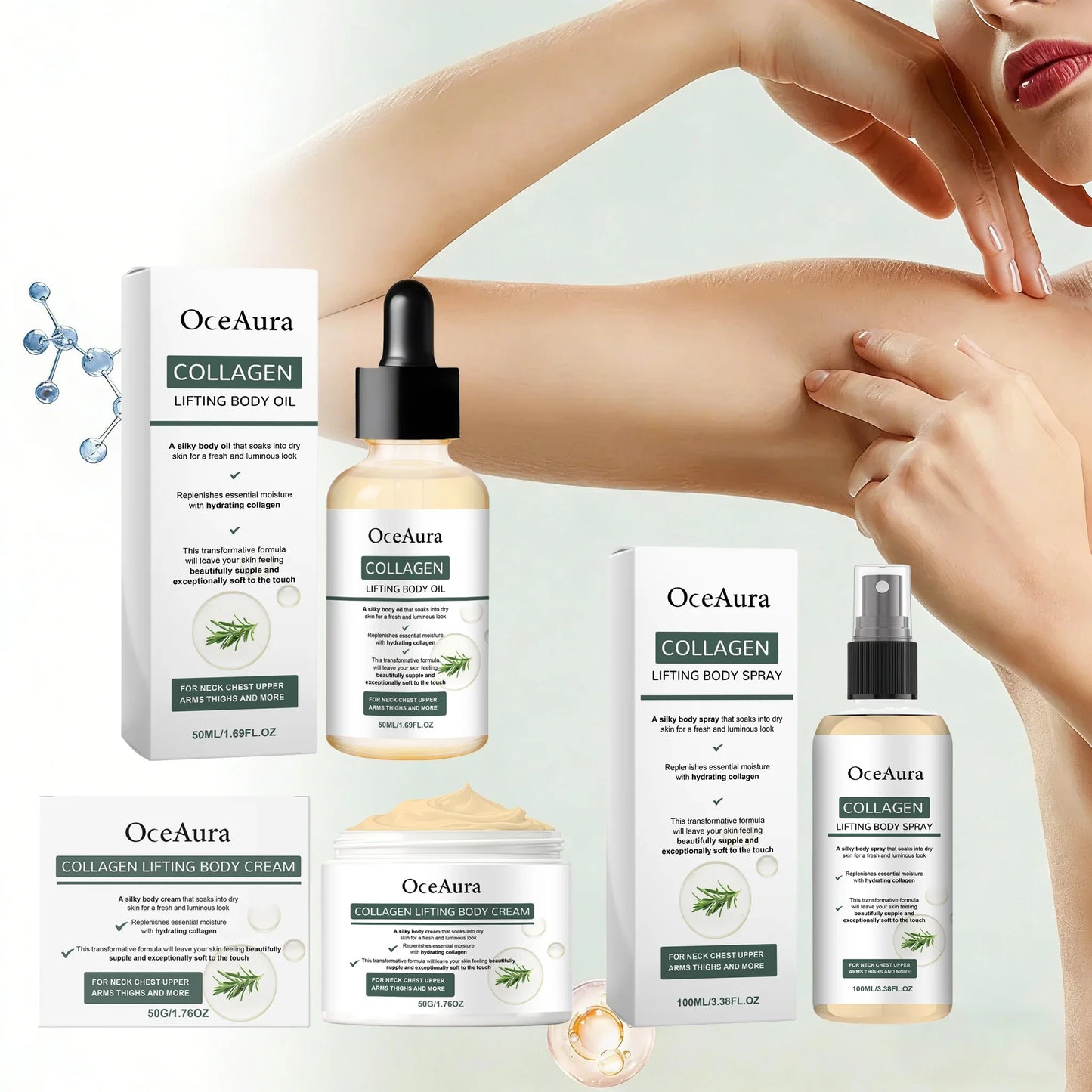 OceAura Collagen Body Oil – Firming, Smoothing & Moisturizing