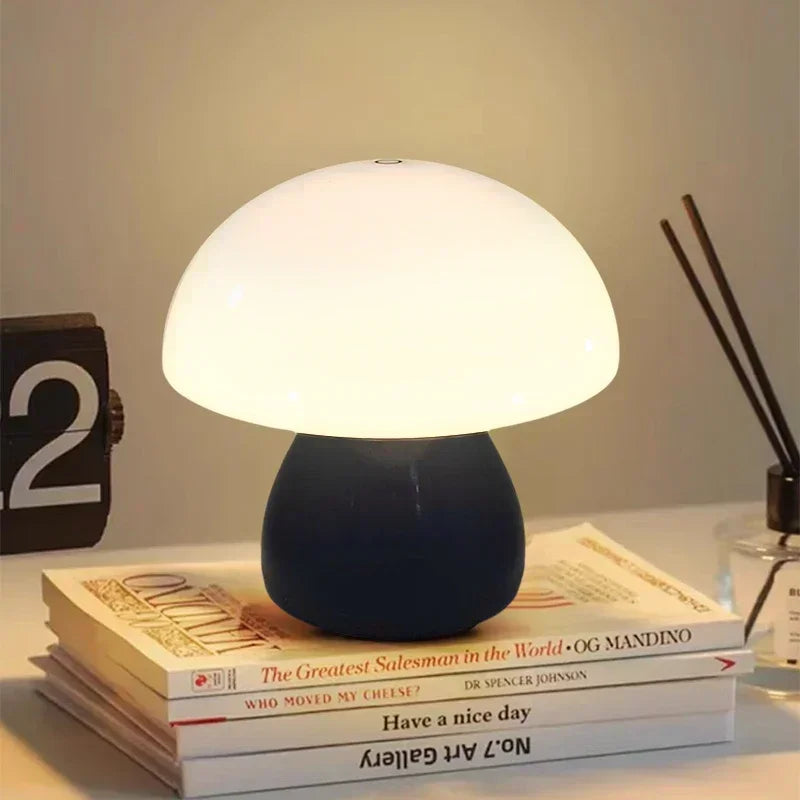 New Creative Night Lights Mushroom Lamp Table Lamp Pat Lamp Bedroom Bedside Lamp Bar Dining Table Lamp Warm White Ambient Lights Peaceful Pleasures Health and Wellness
