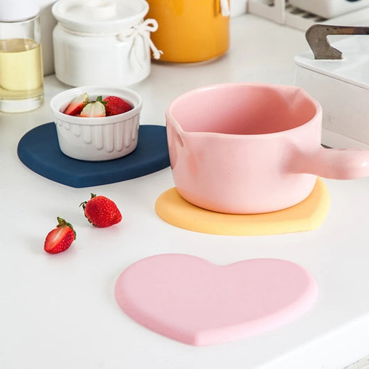 1pc Peach Shaped Silicone Insulation Pad Anti Scalding Korean Style High-temperature and Heat-resistant Pad Peaceful Pleasures Health and Wellness