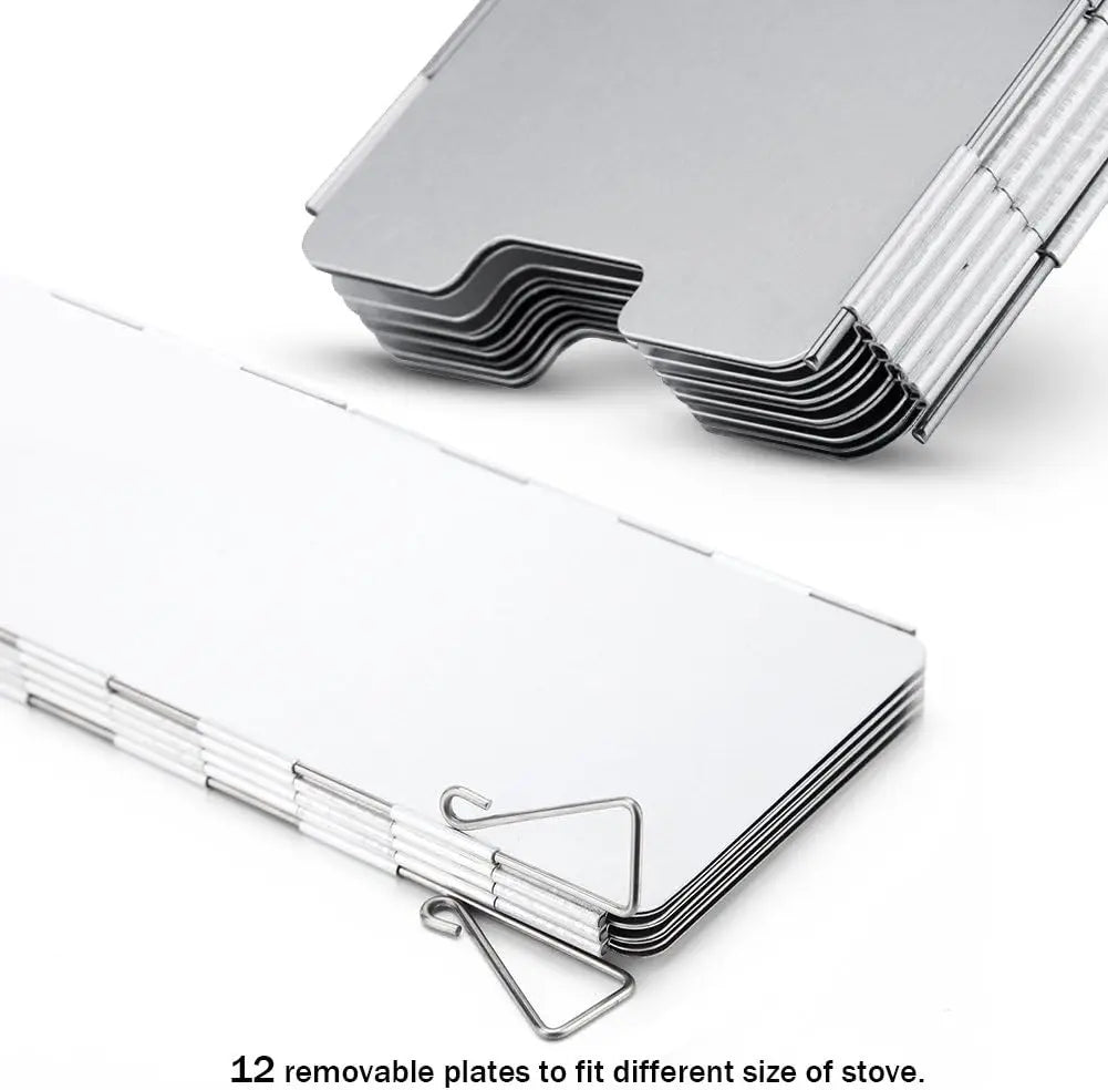 Tall Stove Windscreen-Gas Burner Windshield- Aluminum Camping Stove Folding Cooker Butane Burner For Outdoor Camping Picnic ﻿ Peaceful Pleasures Health and Wellness