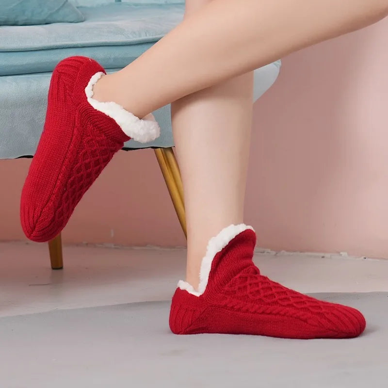 Autumn And Winter Plush Floor Socks, Indoor Anti Slip Thick Warm Foot Socks, Family Bedroom Slippers And Sleeping Socks Peaceful Pleasures Health and Wellness