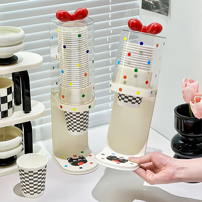 Pull-Type Paper Cup Dispenser | Flat Bottom Disposable Cups