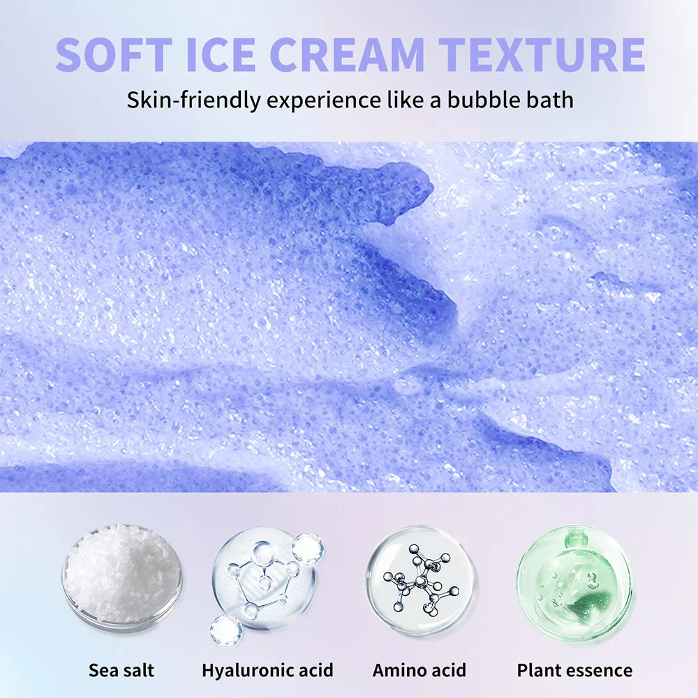 Amino Acid Blue Sugar Body Scrub – Exfoliating & Hydrating