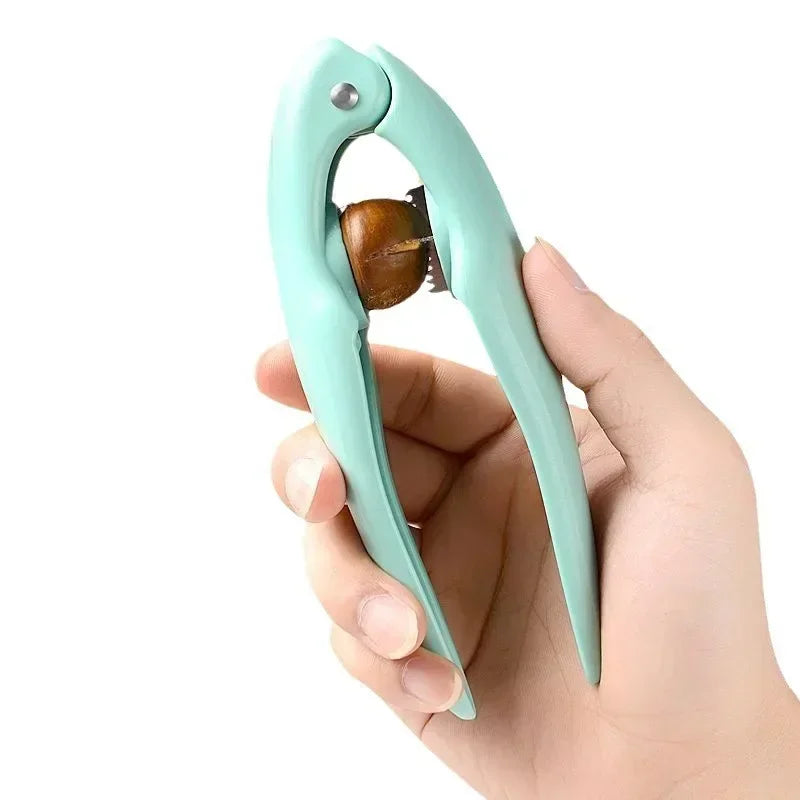 Stainless Steel Chestnut Clip Machine Nutcracker Opener Tool Nuts Walnut Cutter Sheller Multifunctional Chestnut Shelling Cutter Peaceful Pleasures Health and Wellness