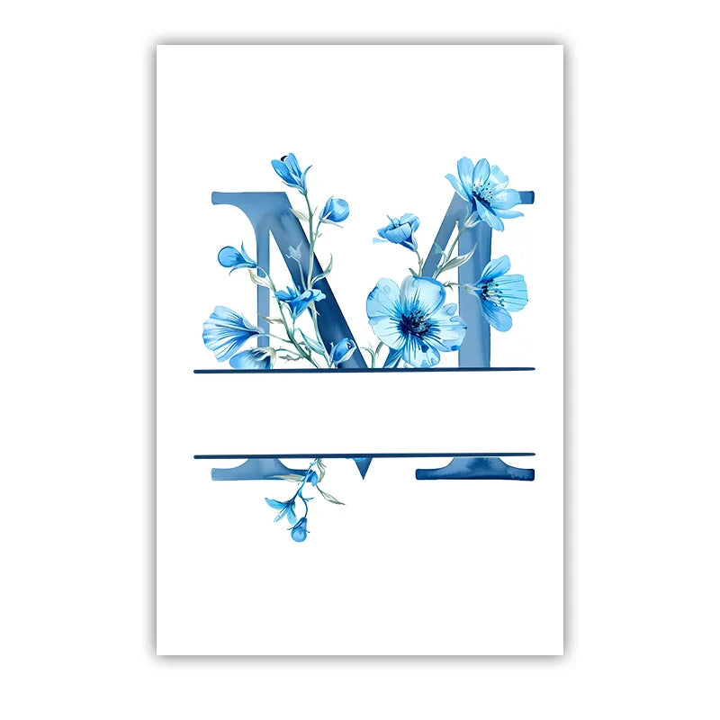 Custom Name Nursery Wall Art, Animal Flower Canvas Painting, Nordic Poster Print for Baby, Toddler Kids Room Decor Peaceful Pleasures Health and Wellness