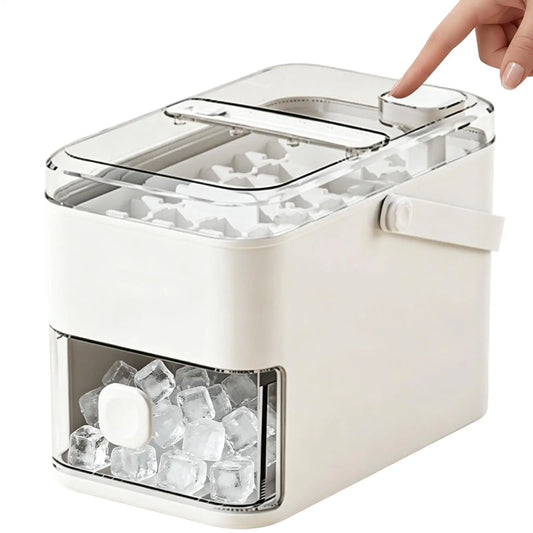 56-Cavity Double Layer Ice Tray Reusable with Press Lid and Storage Box for Whiskey Cocktails Coffee, RV Camping Picnics Peaceful Pleasures Health and Wellness