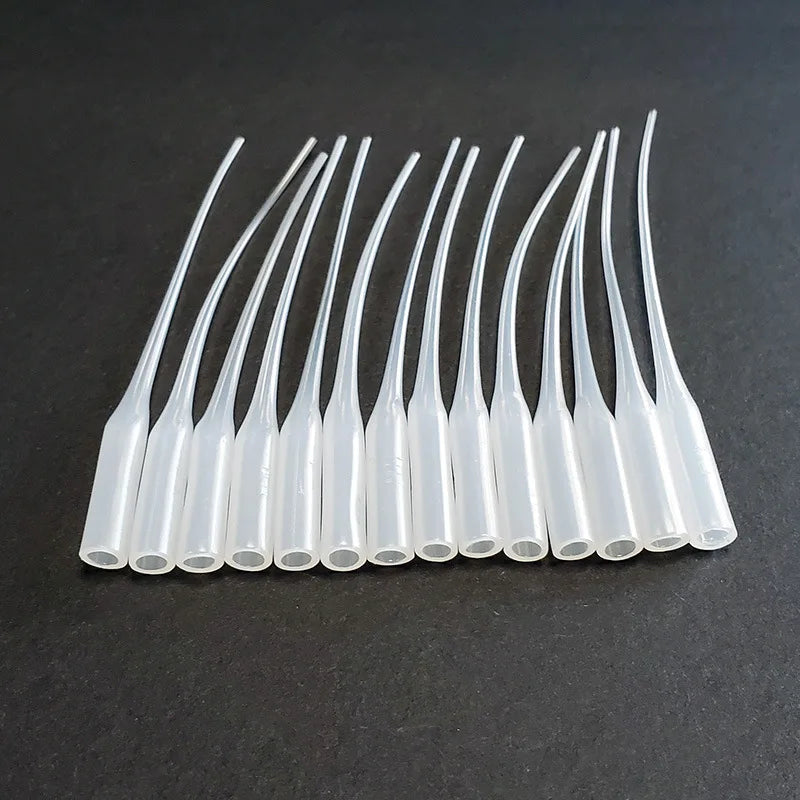 Glue Tips, 100pcs Plastic Glue Micro-Tips Glue Extender Precision CA Glue Applicator for Arts Crafts Hobby Projects Guitar Peaceful Pleasures Health and Wellness