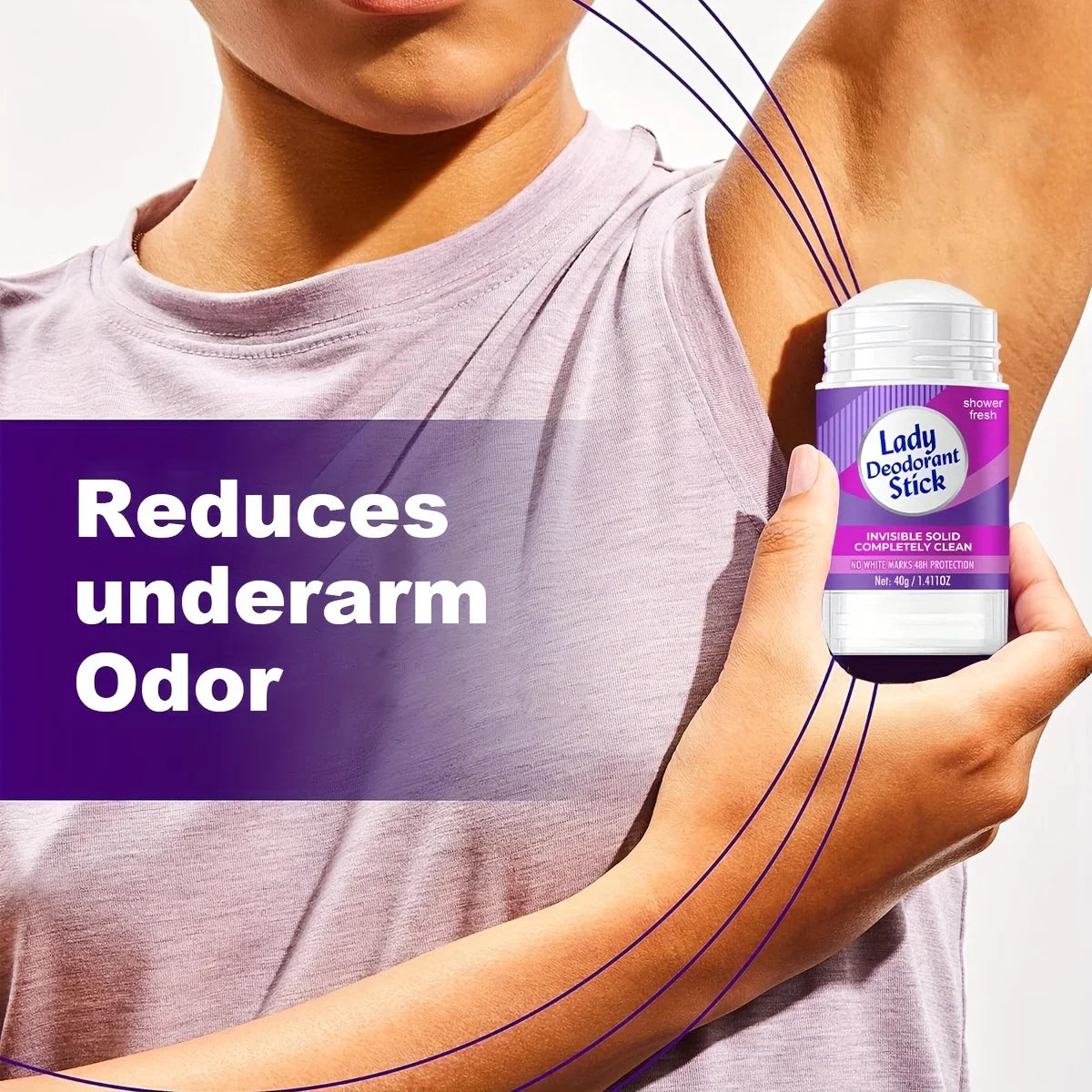 Lanemay Women's Deodorant Stick – 48Hr Invisible, No White Marks