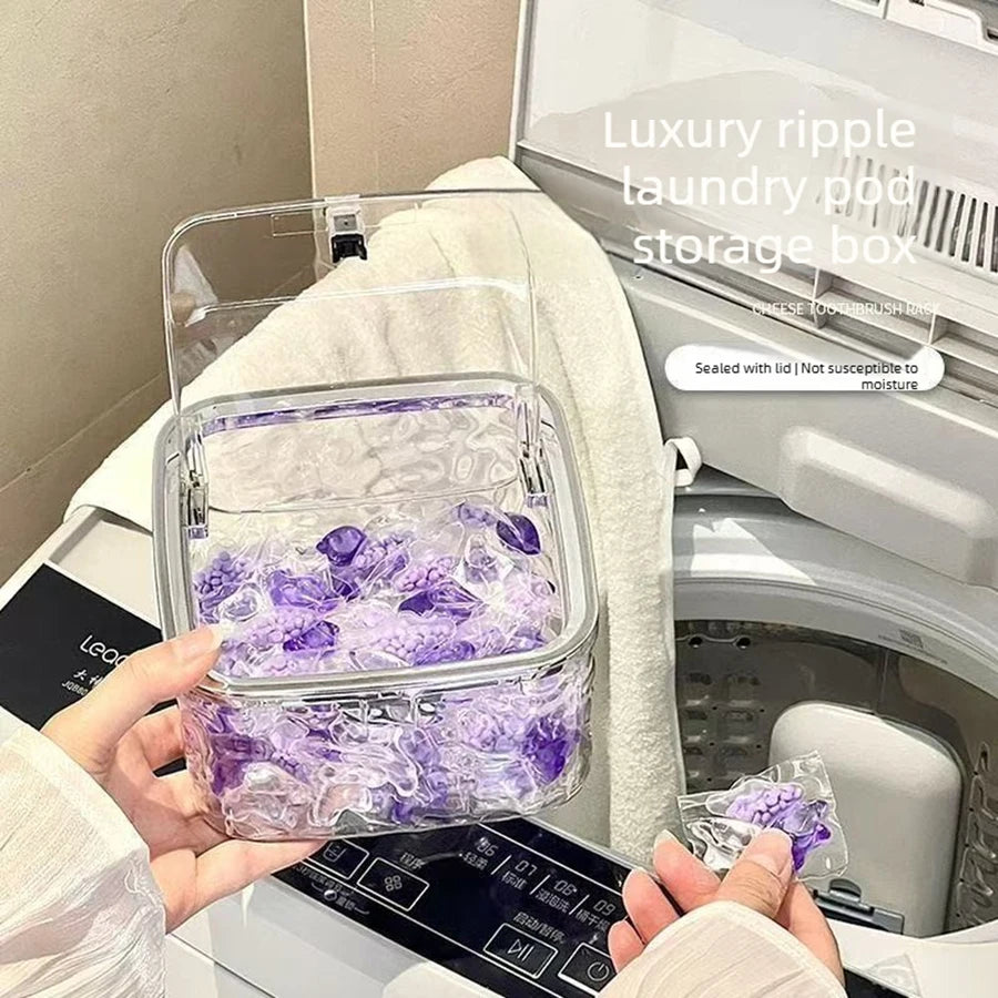 Large Capacity Laundry Detergent Storage Container with Scoop & Press-On Lid