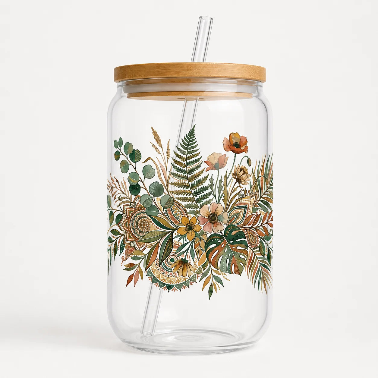 Boho Botanical UV DTF Transfer Sticker | Waterproof Floral Decal