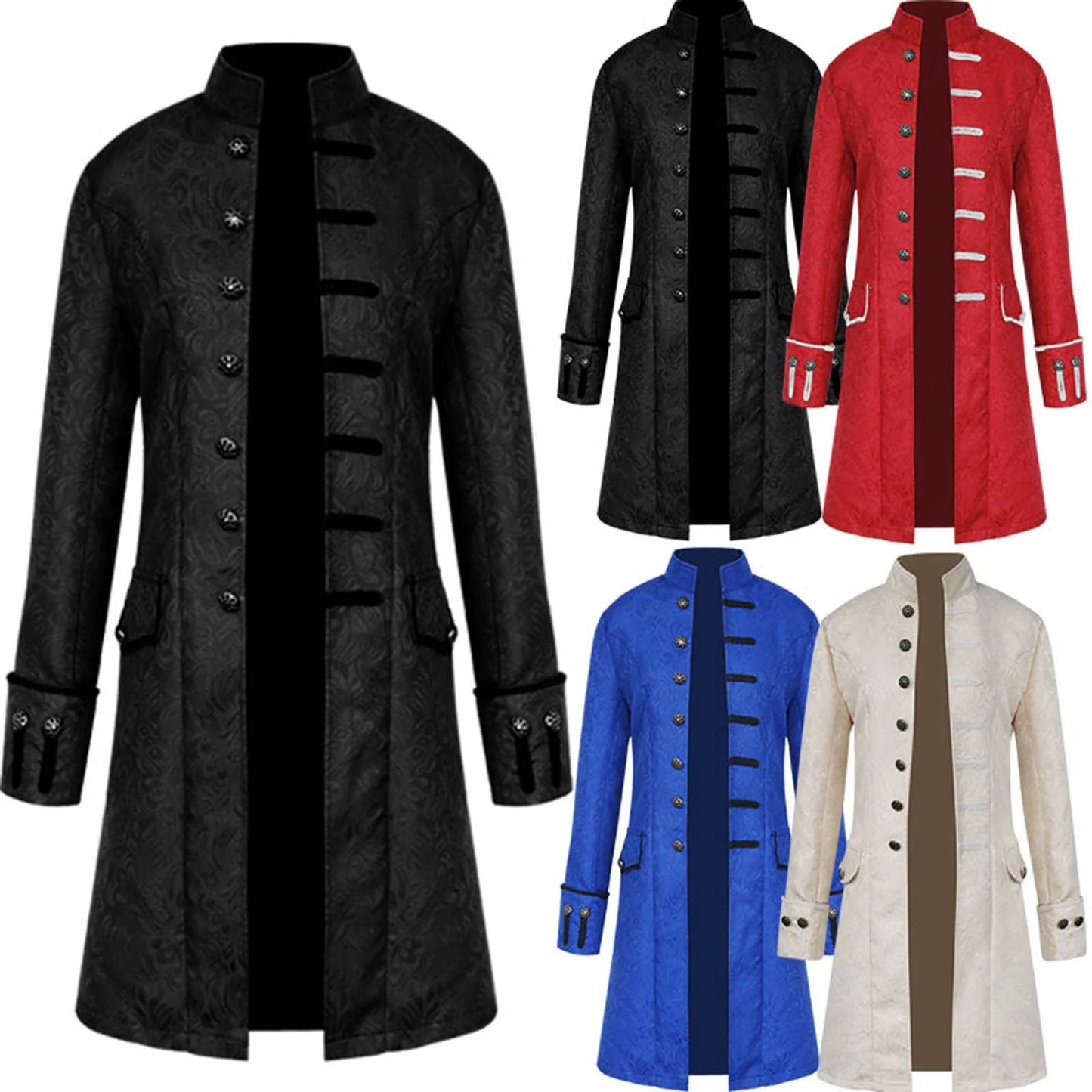 Men's Medieval Gothic Frock Coat | Victorian Renaissance LARP