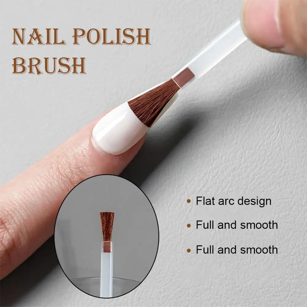10pcs Nail Polish Brush Disposable Flat Head Brush Curved Brush Acrylic Powder Head Liquid Applicators Manicure Set Replacement Peaceful Pleasures Health and Wellness