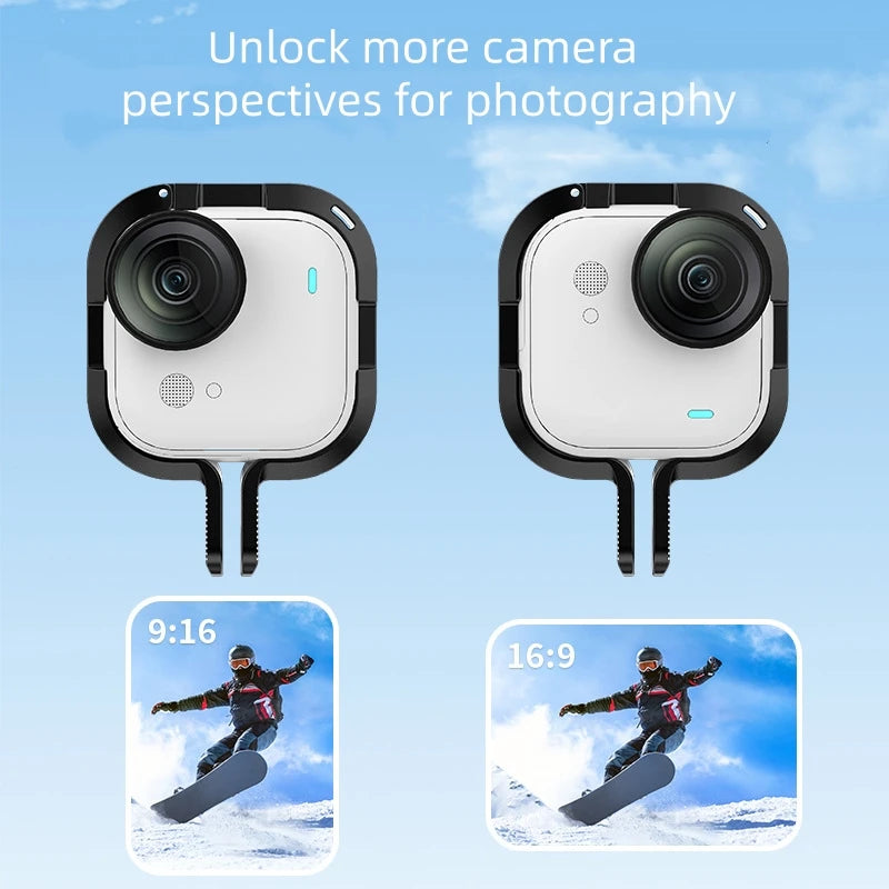 Minimalist Design Aluminum Alloy Frame Suitable For Insta360 Go Ultra Protective Case Metal Frame Body Case Camera Accessories Peaceful Pleasures Health and Wellness