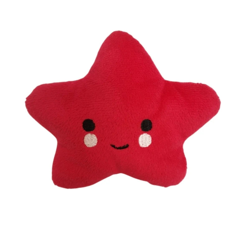 6-Pack Plush Pentagram Squeaky Dog Toys for Small & Medium Dogs