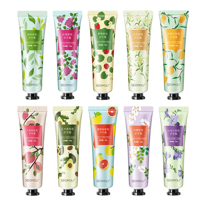 10-Piece Fruity Floral Hand Cream Set – Moisturizing & Nourishing