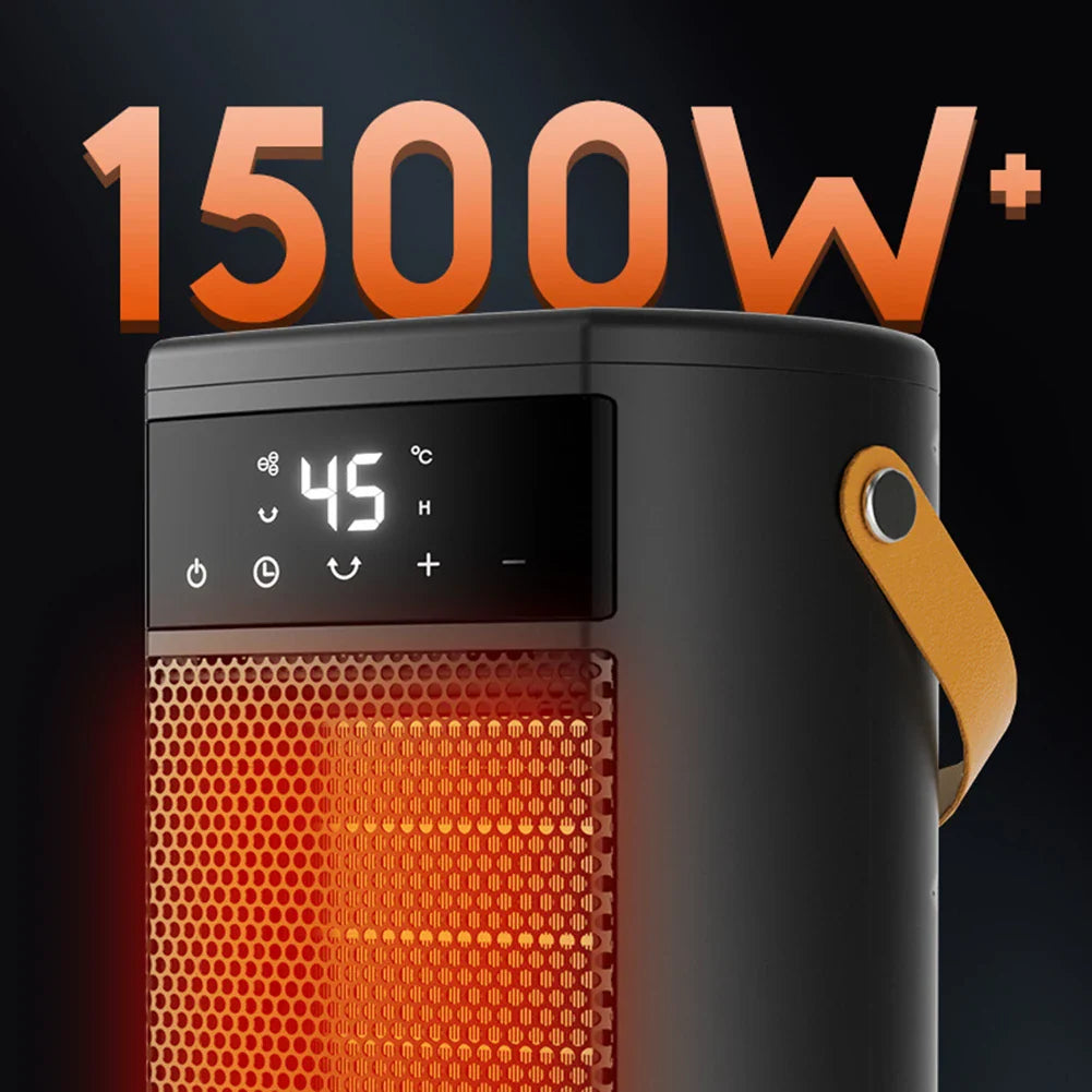 Portable 1500W PTC Ceramic Space Heater | Digital Display Fan