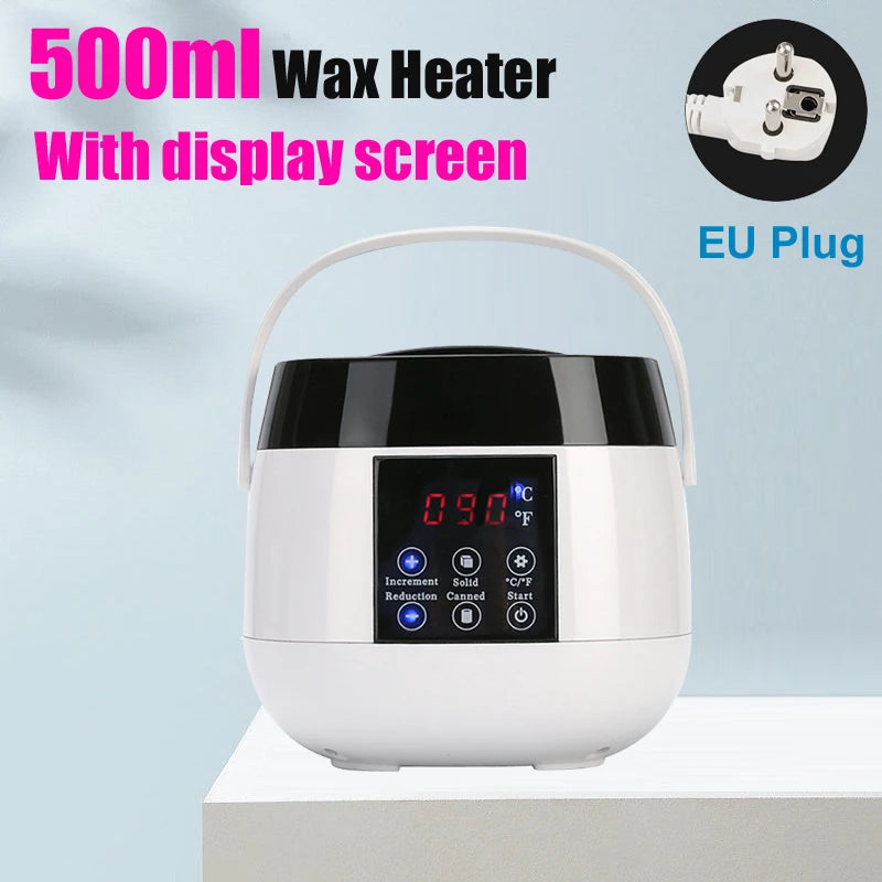 Wax Melting Pot Wax Heater for Hair Removal Waxing Warmer Dipping Pot Wax Melting Machine Depilation Paraffin Warmer Peaceful Pleasures Health and Wellness 045-W-EU-500ML