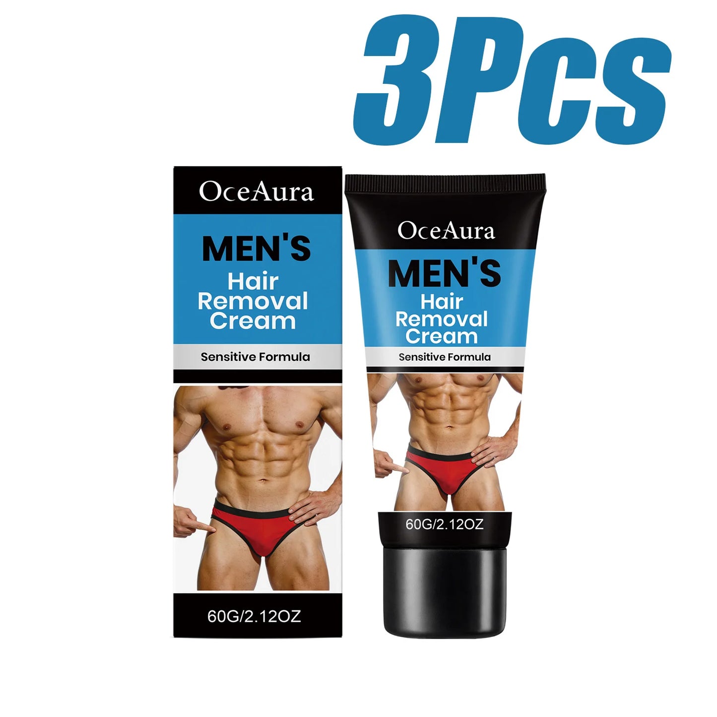 Men's Painless Hair Removal Cream – Body, Legs & Armpit