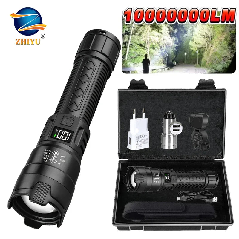 2000LM Rechargeable LED Tactical Flashlight | Zoom Torch