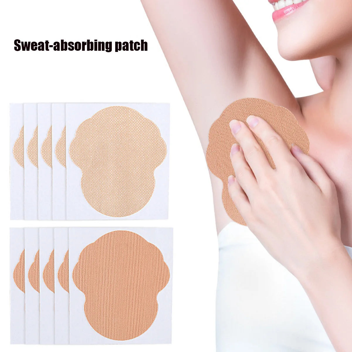 10-Pack Disposable Underarm Sweat Pads – Invisible Cotton Shields