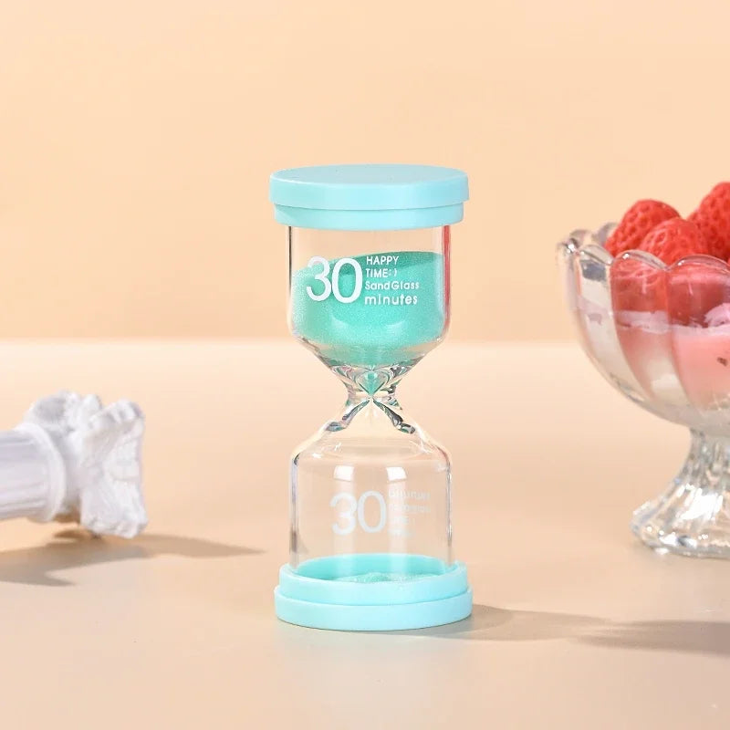 1PCS 3/5/10/15/30 Minutes Colorful Hourglass Sandglass Children Kid Gift Toy Sand Timer Hour Glass Home Decoration Sand Clock Peaceful Pleasures Health and Wellness 30min