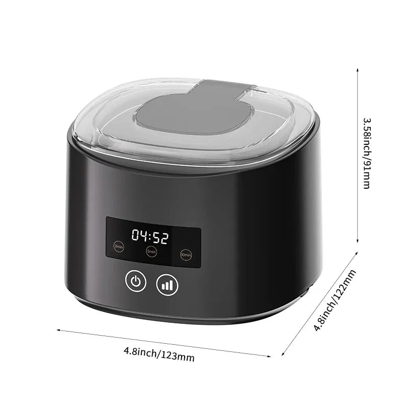 USB Rechargeable 50KHZ Ultrasonic Braces Cleaning Machine Multi-Function Invisible Retainer Denture Cleaner for Oral Care Peaceful Pleasures Health and Wellness