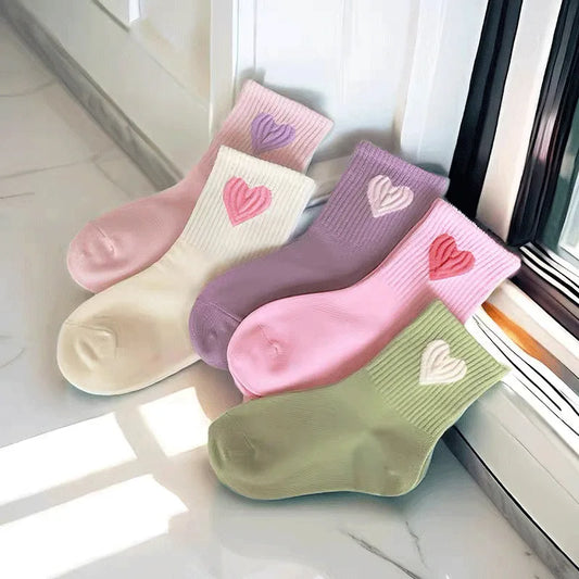 5-Pack Girls Colorful Mesh Half Socks | Soft & Breathable Kids Kids Socks Set Peaceful Pleasures Health and Wellness 5Pairs M (5-8 years old)
