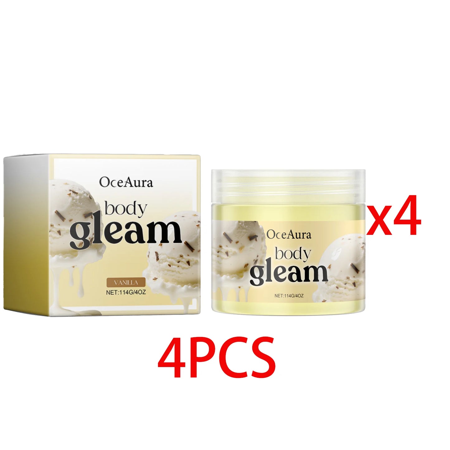 OceAura Vanilla Body Butter with Shea Butter – 114g Moisturizer