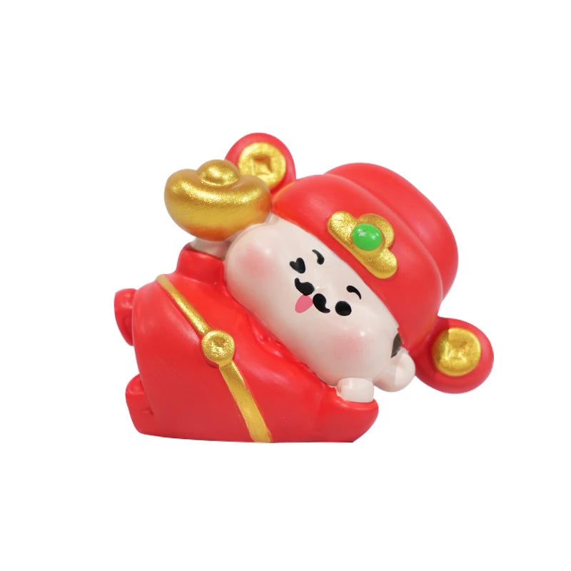 Mini Resin God of Wealth Figurine | Car & Desk Décor