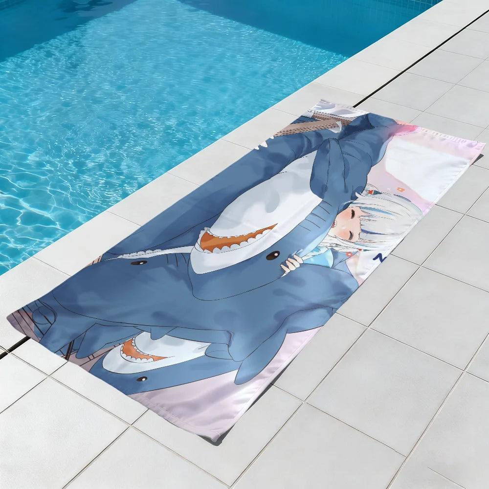 Gawr Gura Hololive Anime Beach Towel – Quick Dry & Soft