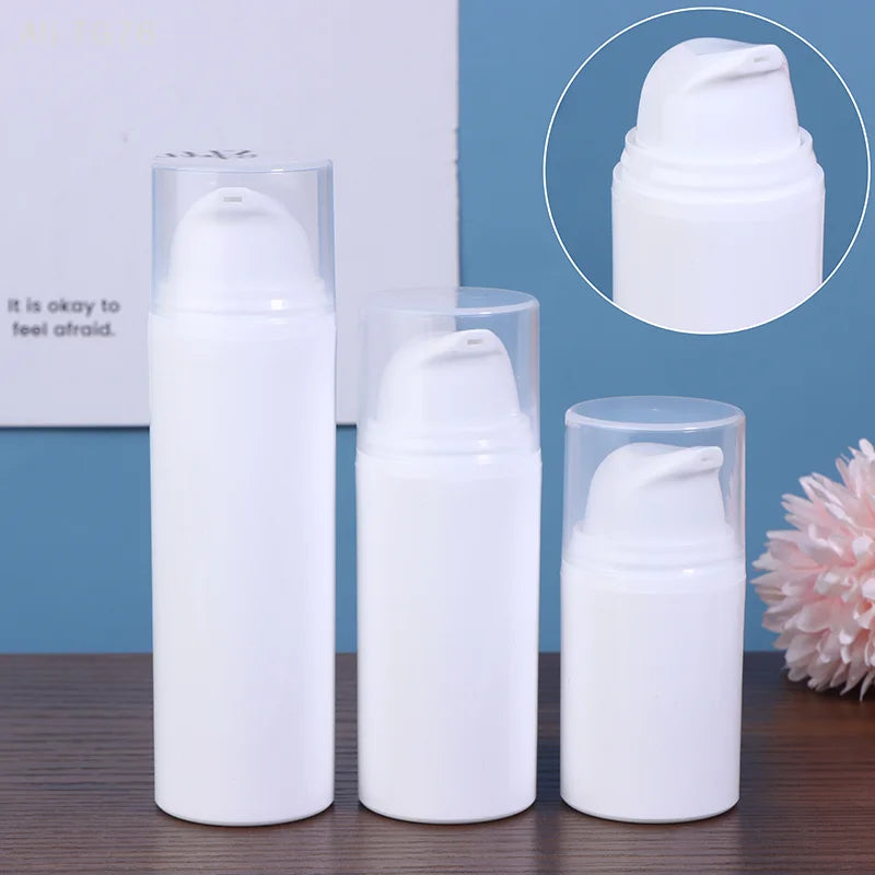 Airless Pump Travel Bottles 15ml 30ml 50ml | Refillable Cosmetic