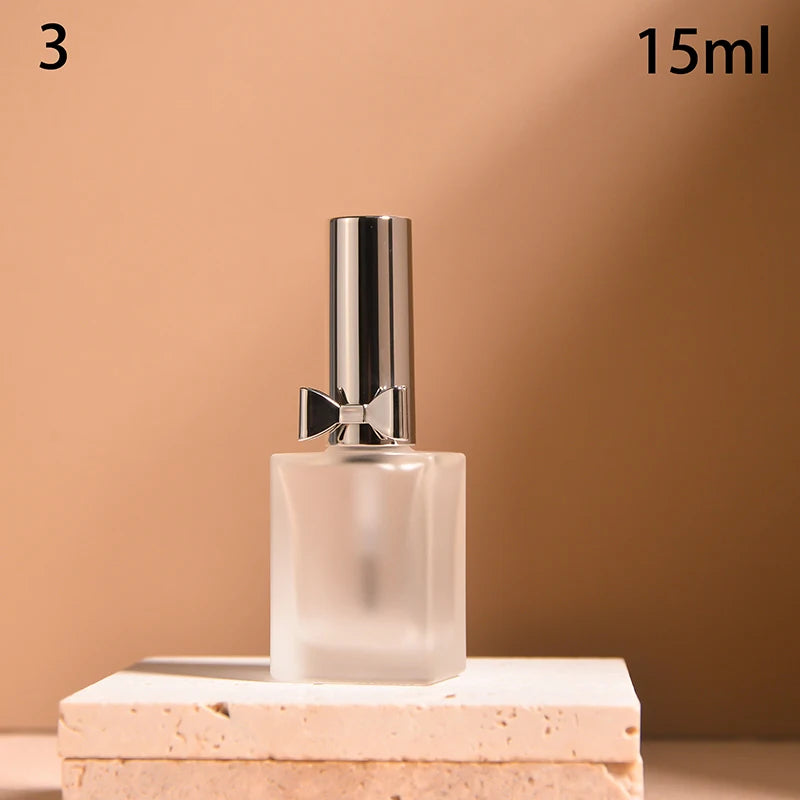 15ml Frosted Glass Nail Polish Bottle with Brush – DIY Nail Art