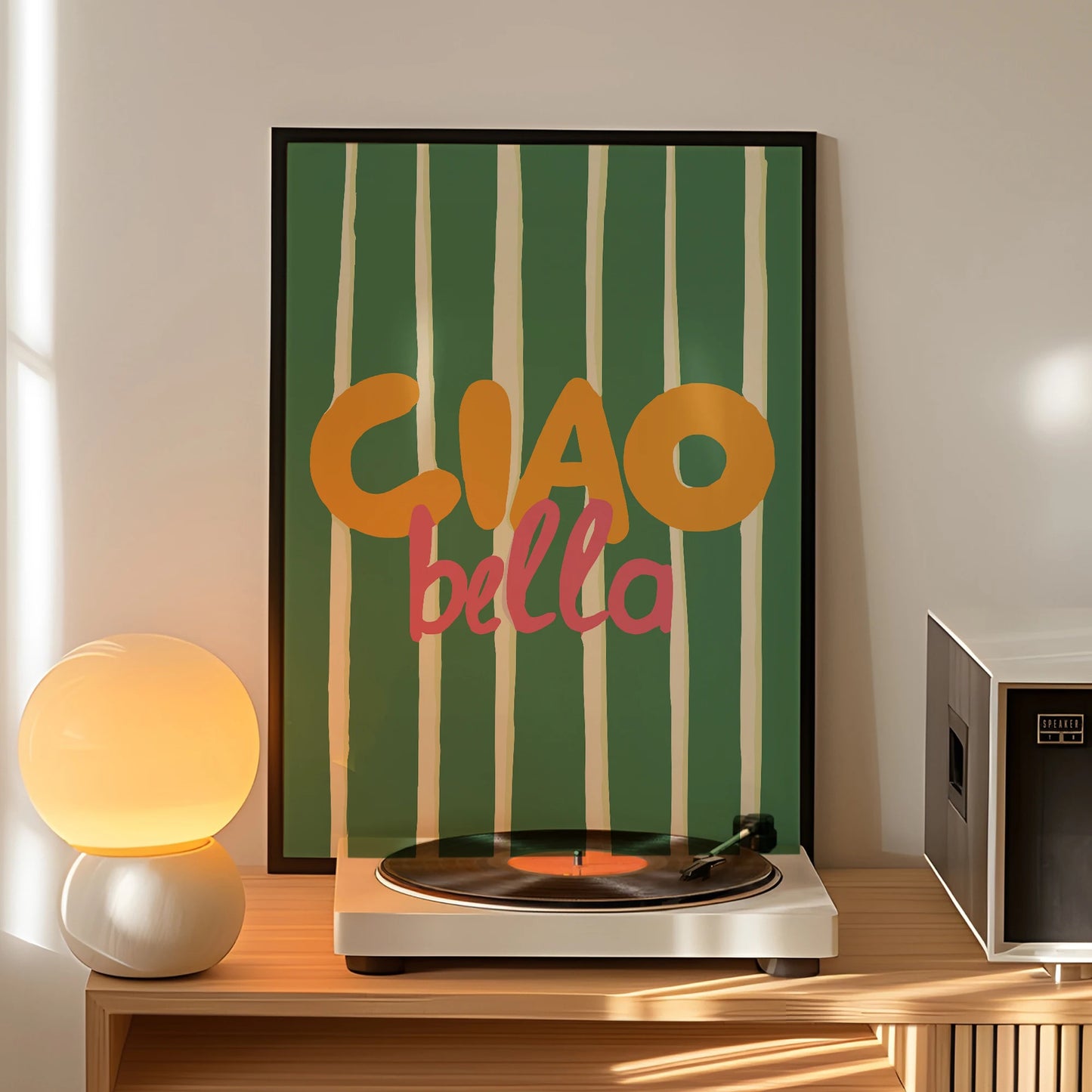 1pc Ciao Bella Vintage Italian-Inspired Wall Art Print Canvas Poster For Kitchen Bed Living Bath Dorm, Indoor Decoration Peaceful Pleasures Health and Wellness G2978 50x70cm Unframed
