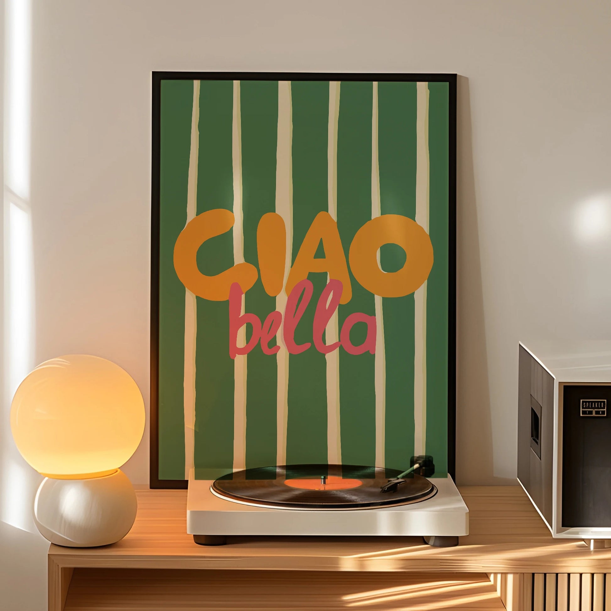 1pc Ciao Bella Vintage Italian-Inspired Wall Art Print Canvas Poster For Kitchen Bed Living Bath Dorm, Indoor Decoration Peaceful Pleasures Health and Wellness G2978 50x70cm Unframed