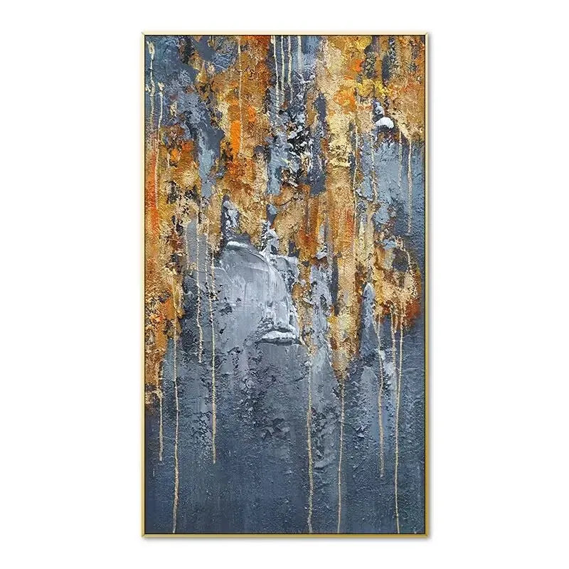 Hand Drawn Oil Painting, Abstract Hanging Painting, Living Room Mural, Orange Graffiti Decoration, Advanced, Original Design Peaceful Pleasures Health and Wellness No frame 3 50cmx60cm