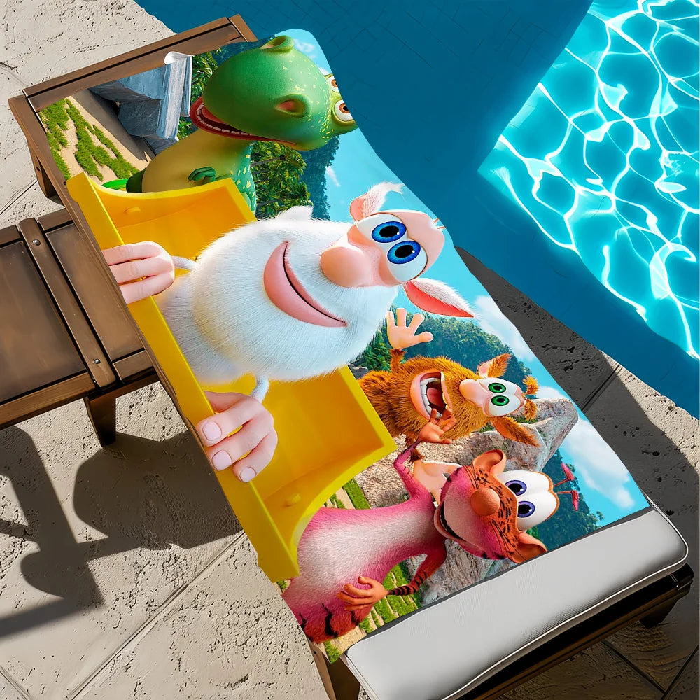 Cute Cartoon Quick-Dry Beach Towel | Gym, Travel & Pool Quick-Dry Beach Towel Peaceful Pleasures Health and Wellness z3 STJ40x70CM