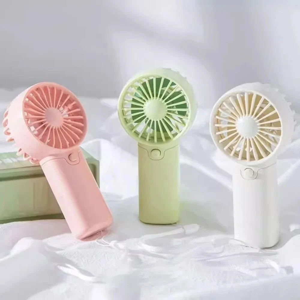 Cute Mini Portable Handheld Fan | Low Noise, AAA Battery Powered