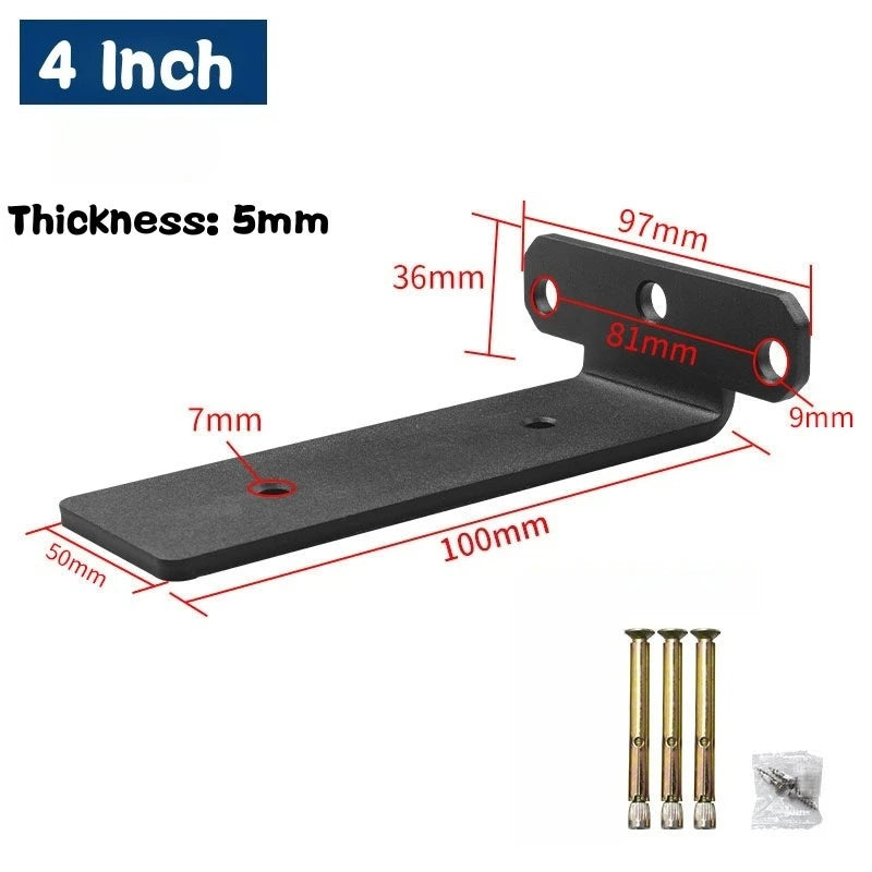 2PCS Heavy Duty Suspended Tripod Brackets,400kg Bearing,Floating Shelf Support Brackets,Hidden Wall Fixed Partition Storage Rack Peaceful Pleasures Health and Wellness 2PCS 4 Inch
