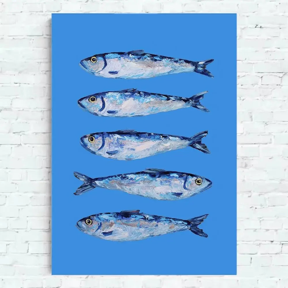 Colorful Ocean Fish Canvas Poster | Unframed Wall Art Print Canvas Wall Art Peaceful Pleasures Health and Wellness