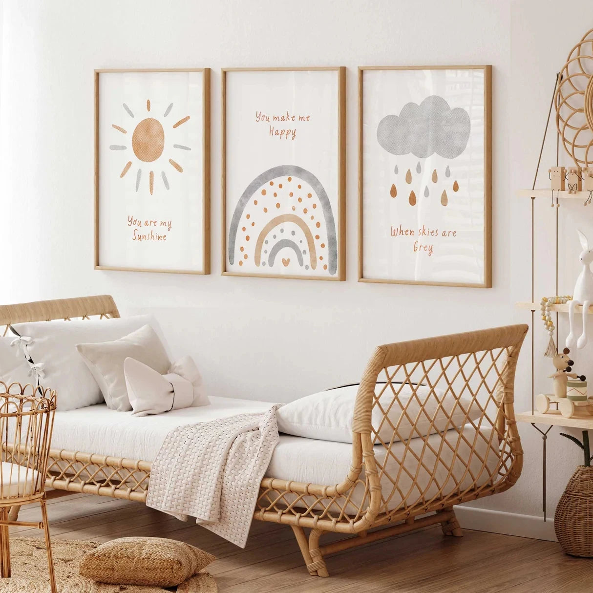 3-Piece "You Are My Sunshine" Minimalist Canvas Wall Art Set