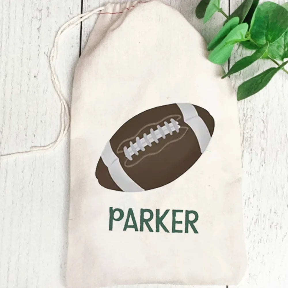Personalized Football Party Favor Drawstring Bags for Boys Party Favor Bags Peaceful Pleasures Health and Wellness