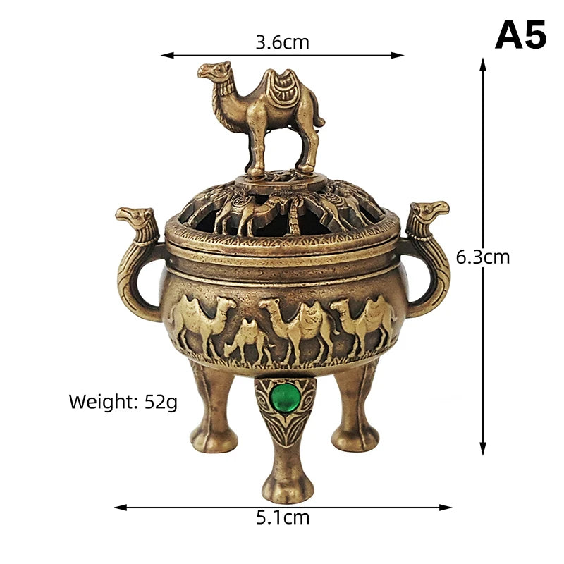 Alloy Incense Burner Bowl with Handle | Yoga & Meditation Decor