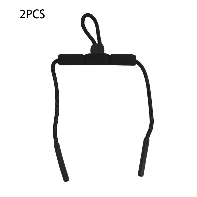 Adjustable Floating Glasses Strap Anti-Slip Glasse Retainer for Swimming Diving Water Sports Sunglasses Holder Lanyard Accessory Peaceful Pleasures Health and Wellness Black 2Pcs