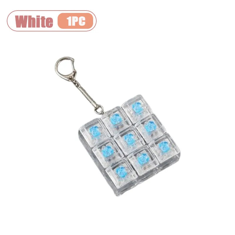 9-Key Mechanical Switch Tester Keychain Fidget Toy | 1–20 Pack