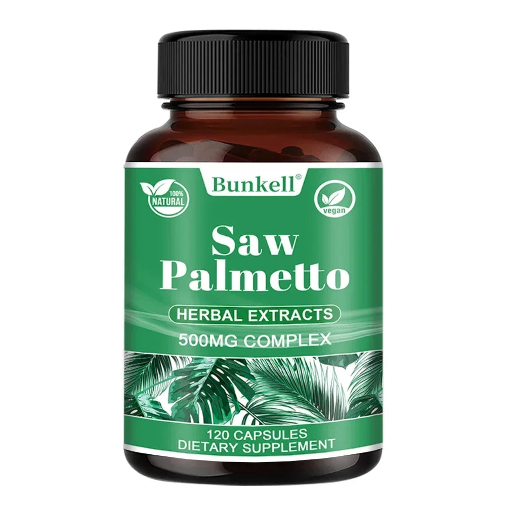 Saw Palmetto Capsules for Men’s Wellness & Hair Health Peaceful Pleasures Health and Wellness 120 count-1 bottle
