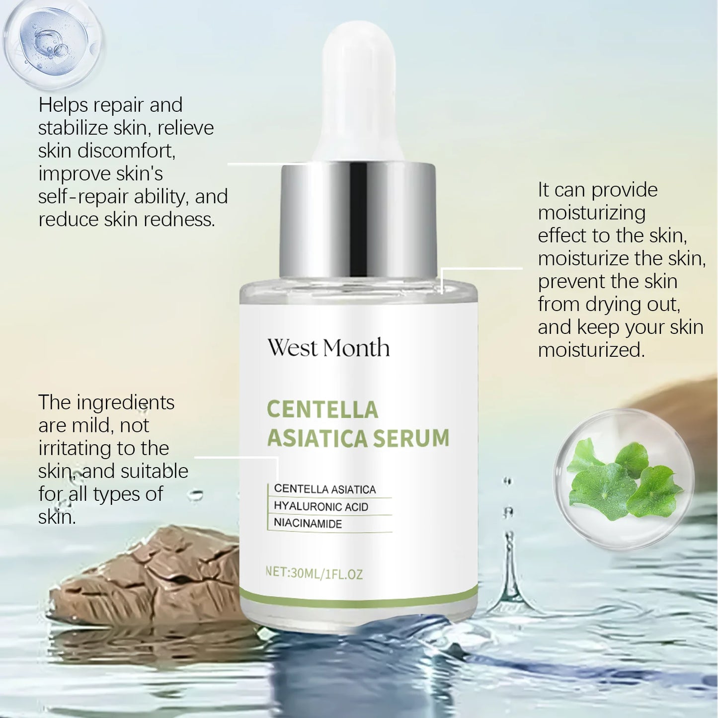 Centella Asiatica Serum – Soothing, Brightening & Hydrating