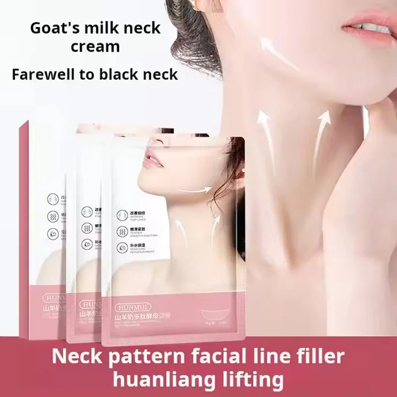 10-Pack Goat Milk Collagen Neck Mask – Firming & Hydrating