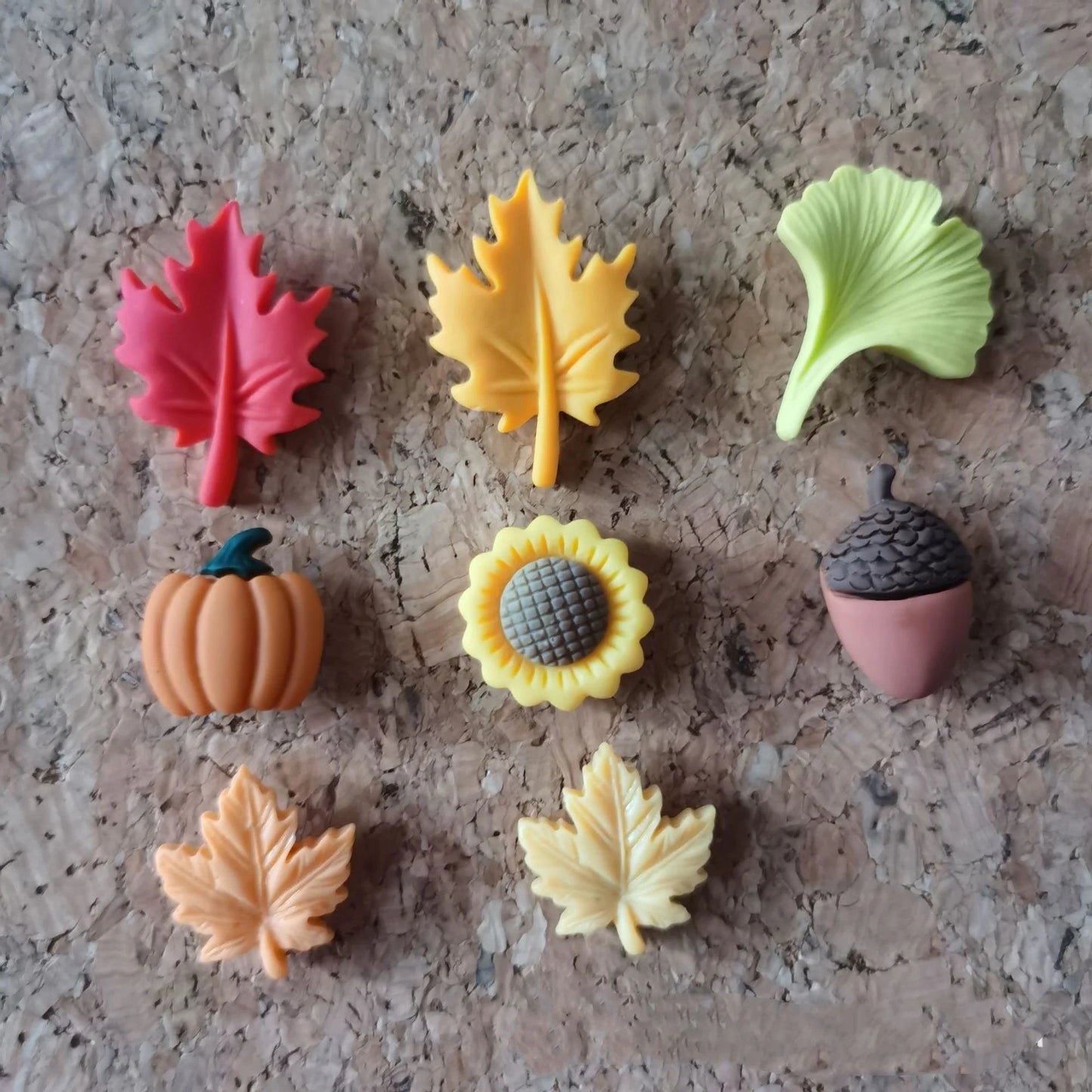 Bview Art Autumn Maple Leaf Forest Animal Resin Push Pins Creative