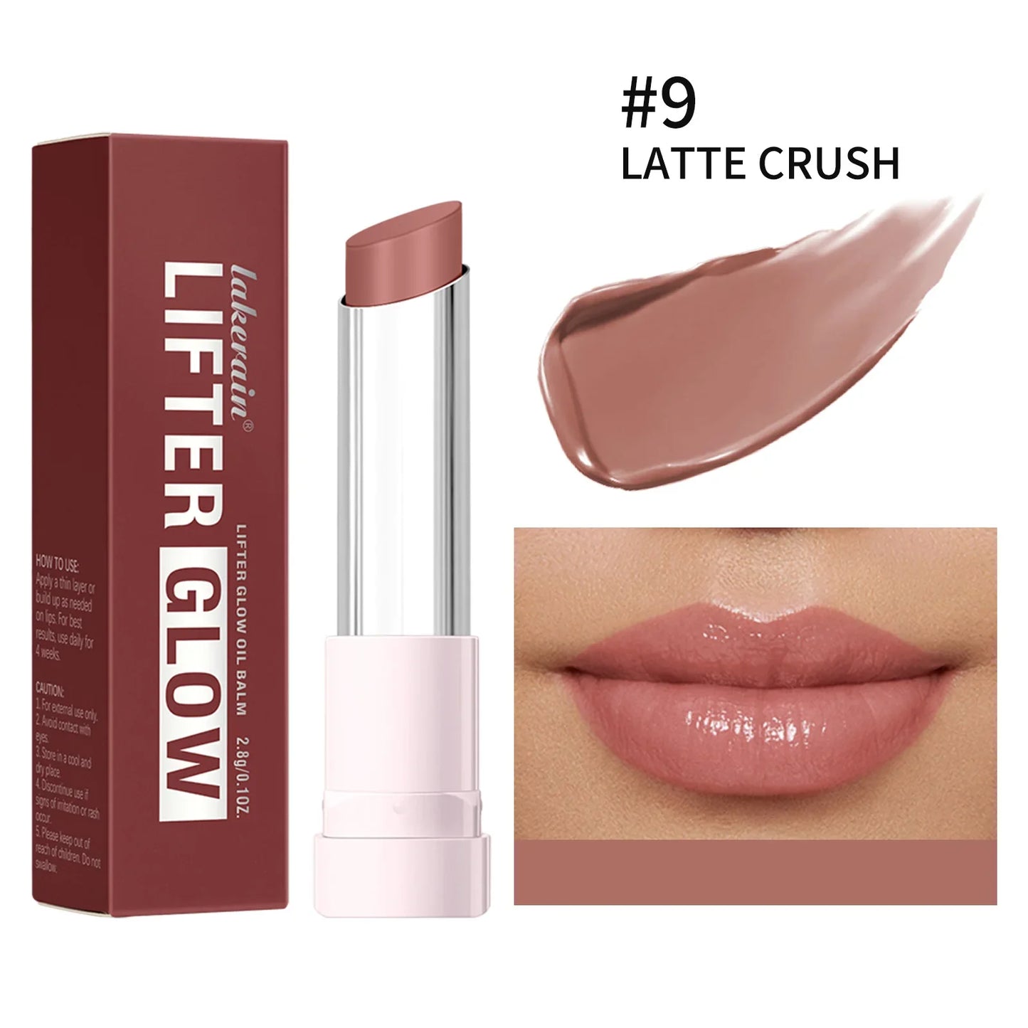 Lifter Glaze Oil Lip Balm – Hyaluronic Acid & 24HR Hydration Lip Balm Gloss Oasis Select 9 LATTE CRUSH